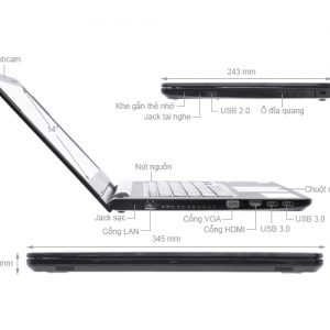 Laptop Dell Vostro 3468 i3 6006U/4GB/500G/Win10/(70142649)